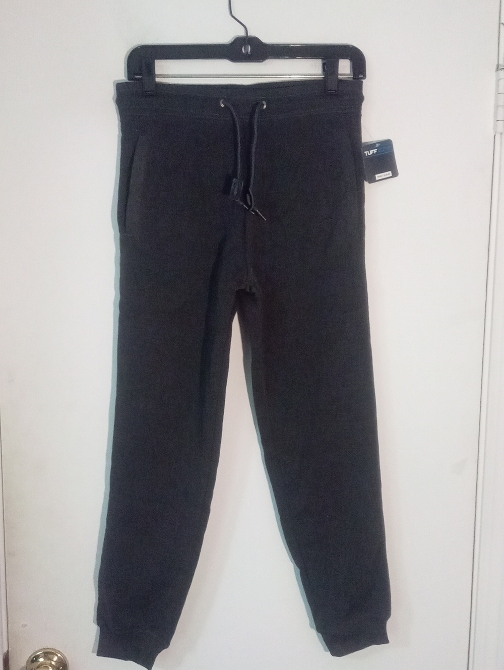 Boys Charcoal Black Jogger Sweatpants Size Large 14 16 Tuff Guys NWT